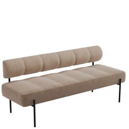 Daybe Dining Sofa, Brusvik 65 - light brown, Black