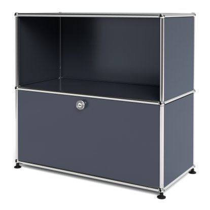 USM Haller Sideboard M with 1 Drop-down Door, Anthracite RAL 7016