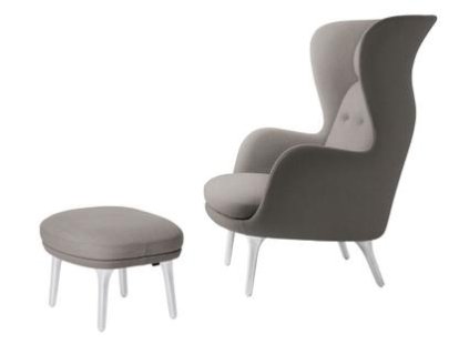 Ro, Christianshavn 1120 - Light Beige, With footstool