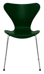 Series 7 Chair 3107, Coloured ash, Evergreen, Chrome