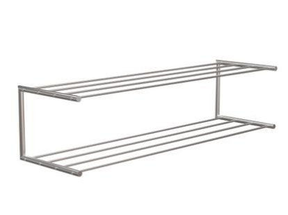 Nova Shoe Rack, W 101,9 x D 30 cm , Brushed stainless steel