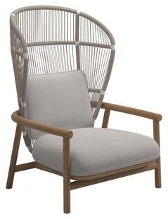 Fern Highback Lounge Chair, Dune, Blend Linen