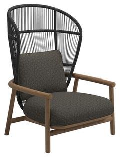 Fern Highback Lounge Chair, Raven, Wave Quarry