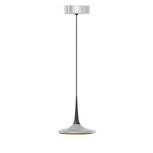 Falling Leaf Pendant Lamp, Polished aluminium / black