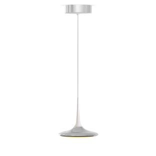Falling Leaf Pendant Lamp, Polished aluminium / white