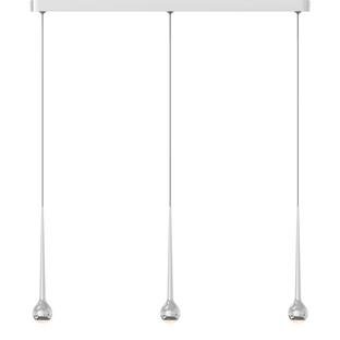 Falling Sun Pendant Lamp, Polished aluminium, 3 shades