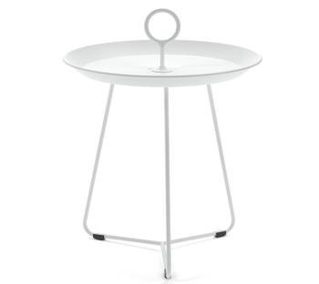 Eyelet Side Table, H 45,5 x Ø 45 cm, White