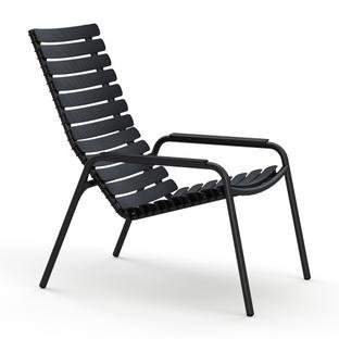 ReCLIPS Lounge Chair, Black, Alu armrests