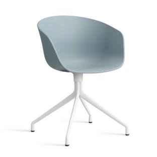 About A Chair AAC 20, Dusty blue 2.0, White powder coated aluminium