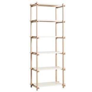 Woody Shelf, H 196,5 cm x W 75,5 cm, Soaped oak / almond white