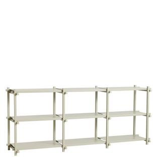 Woody Shelf, H 85,5 cm x W 206,5 cm, Smokey grey / smokey grey