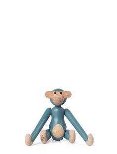 Monkey, Mini (H 9,5 cm), Beech/blue