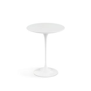 Saarinen Round Side Table, 41 cm, White, Laminate white