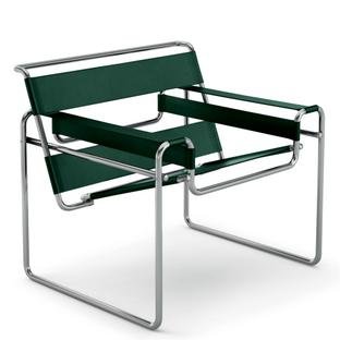 Details Knoll International Wassily Chair Wassily Chair, Cowhide green - 55th anniversary