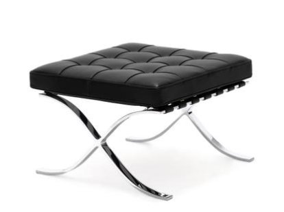 Barcelona Stool Relax, Leather Venezia - black