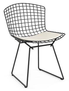 Bertoia Chair, Black, Vinyl white