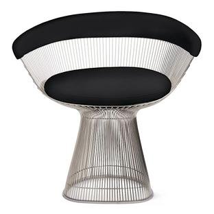 Platner Armchair, Leather Volo, Black