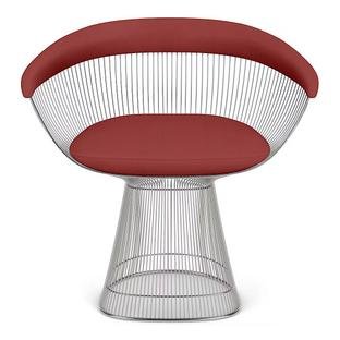 Platner Armchair, Leather Volo, Red