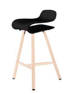 BCN Bar Stool Wood, black, Beech