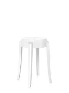 Charles Ghost, Base 39 x Seat 26,5 x Height 46, Opaque, Shining white
