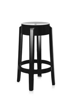Charles Ghost, Base 46 x Seat 29 x Height 65, Opaque, Polished black