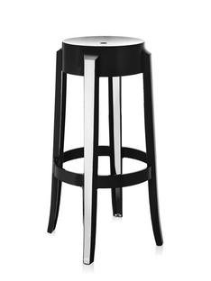Charles Ghost, Base 46 x Seat 29 x Height 75, Opaque, Polished black