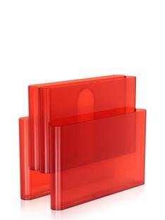 Magazine Rack, Opal, Orange-red