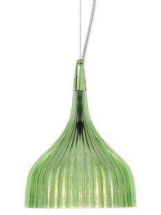 É, Suspension lamp, Transparent, Green