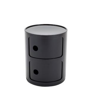 Componibili Round - 2 Compartments, Black