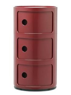 Componibili Round - 3 Compartments, Burgundy