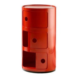 Componibili Round - 3 Compartments, Red