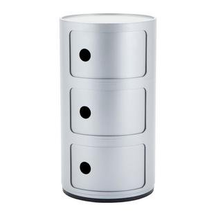 Componibili Round - 3 Compartments, Silver