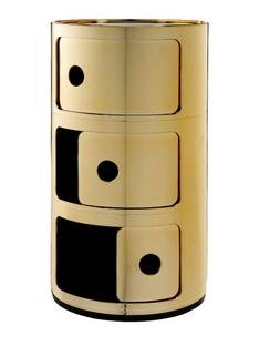 Componibili Metallic, 3 Compartments, Gold