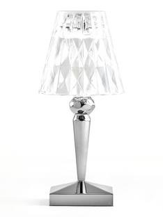 Battery Portable Lamp, Chrome / crystal