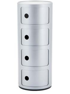 Componibili Round - 4 Compartments, Silver