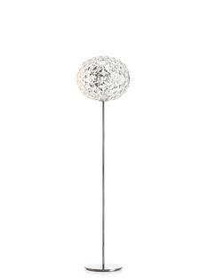 Planet Floor Lamp, 130 cm, Crystal clear/silver