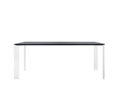 Four, L 190 x W 79 cm, Soft Touch black, Lacquered white