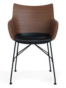 Q/Wood, Dark beech / dark seat, Lacquered black