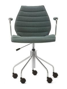 Maui Soft Noma Swivel Chair, Green, Chrome
