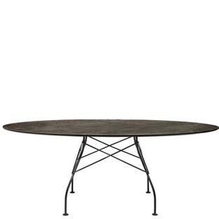 Glossy, Oval 192 x 118 cm, black, Aged Bronze