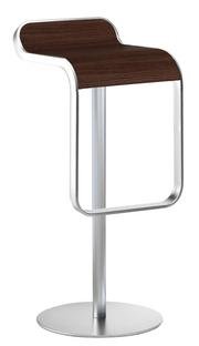 LEM Bar Stool, 80 cm - fixed, Dark walnut oak / matt chrome-plated