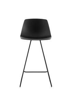 Miunn Stool S104, H 65 cm, Black stained oak / black powder coated