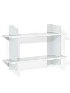 Wall Shelf Atelier, MDF melamine white, White, Version 2, 100 cm