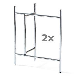 Eiermann 3 Trestle (Set of 2), 78 cm, 39 cm, Chrome