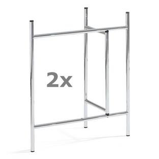 Eiermann 3 Trestle (Set of 2), 78 cm, 39 cm, Stainless steel