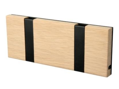 Details LoCa Knax Knax, 2 hooks, Black, Soaped oak