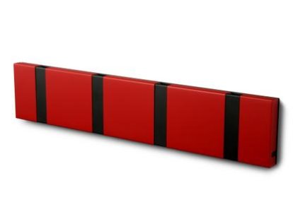 Details LoCa Knax Knax, 4 hooks, Black, MDF red lacquered
