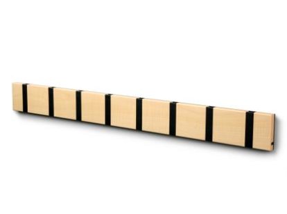 Details LoCa Knax Knax, 8 hooks, Black, Maple clear varnished