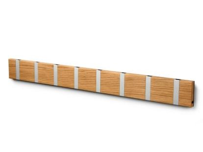Knax, 8 hooks, Aluminium, Oak oiled