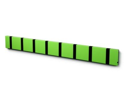 Knax, 8 hooks, Black, MDF lime lacquered